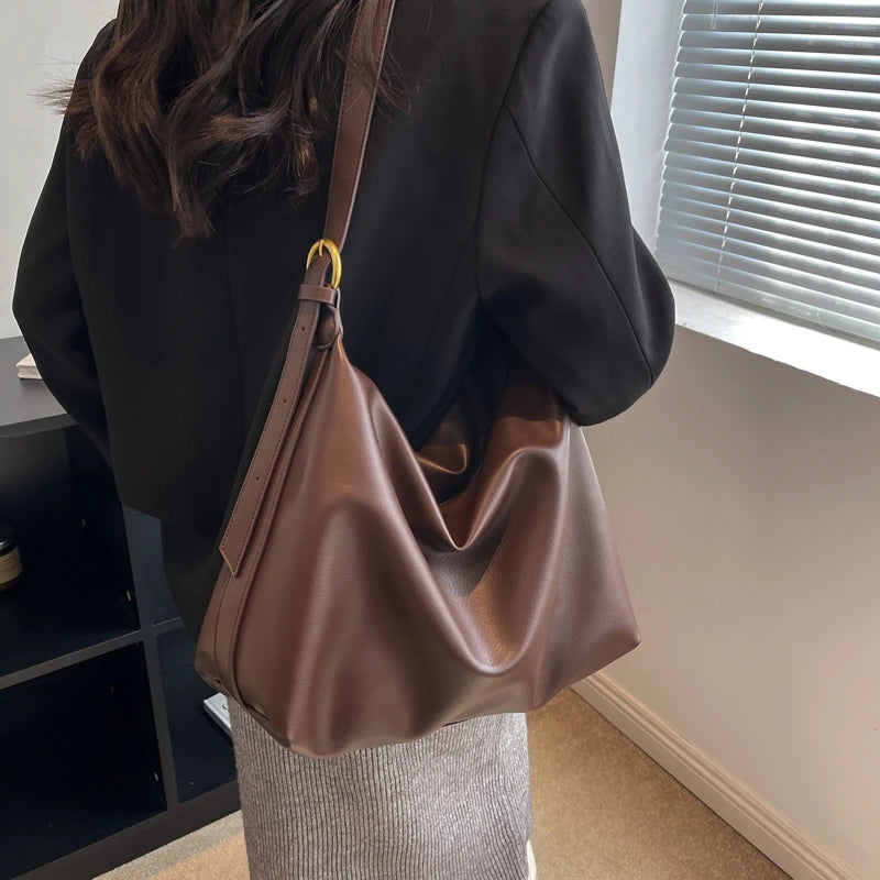 Women's Casual Shoulder Bag Soft Leather Crossbody Tote Handbag