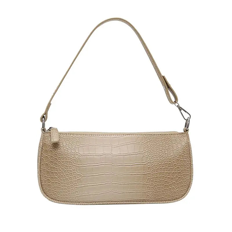Casual Zipper Shoulder Bag Women Travel Handbag Solid Messenger Bag