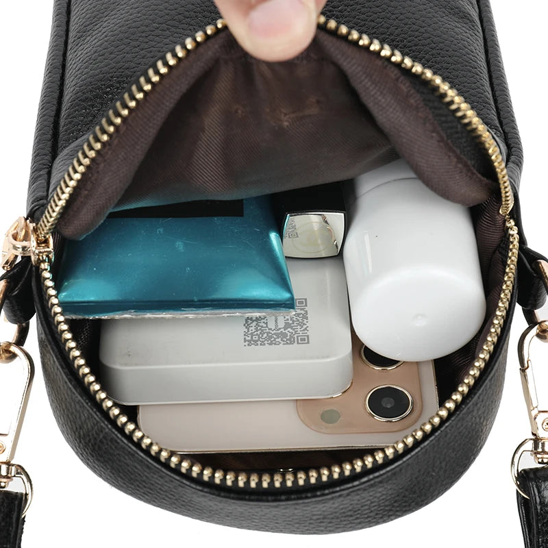 Cheap Leather Mobile Phone Bag Women's Shoulder Bags