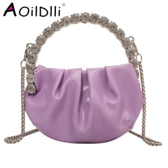 Rhinestone Crossbody Evening Bag Mini Diamond Handle Handbag