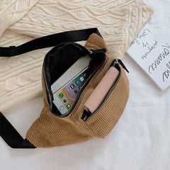 Canvas Fanny Pack Street Money Banana Phone Chest Bag