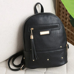 Leather Tassel Business Backpack for Men and Women