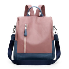 Women's Leather Shoulder Bag Casual Backpack