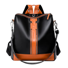 Leather Shoulder Backpack Tan for Girls