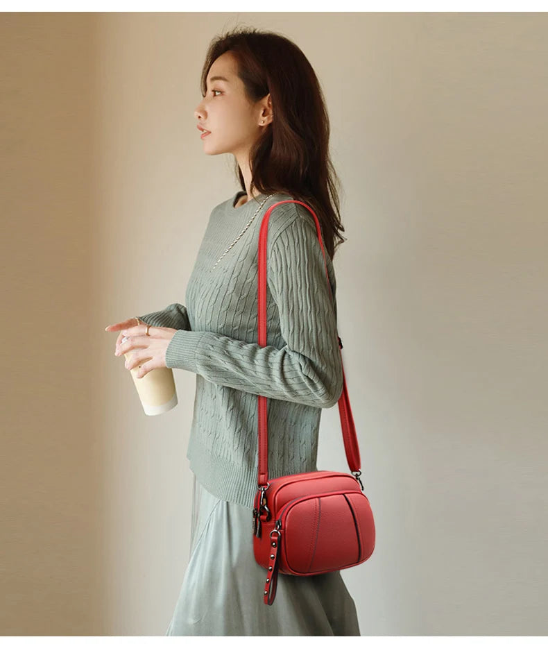 Women Crossbody Bag Shoulder Handbag PU Leather Messenger Bag