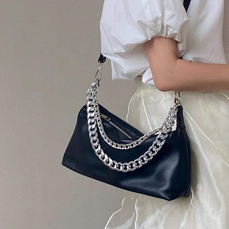 Women Messenger Bag PU Leather Chain Money Purse Shoulder Crossbody Bags