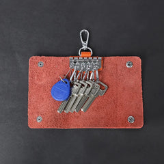 Leather Keychain Holder Organizer Pocket Purses