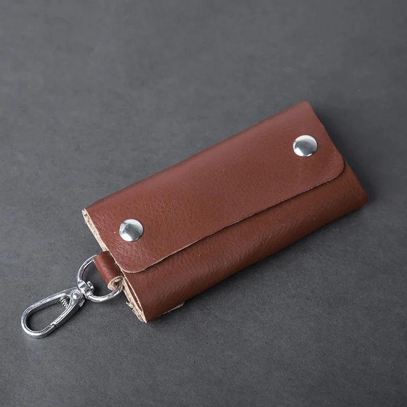 Leather Keychain Holder Organizer Pocket Purses