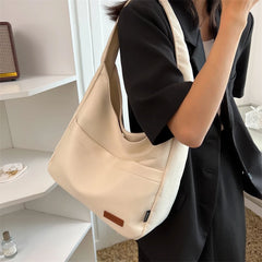 Ladies Large Capacity Canvas Handbag - Shoulder Bag for Shopping