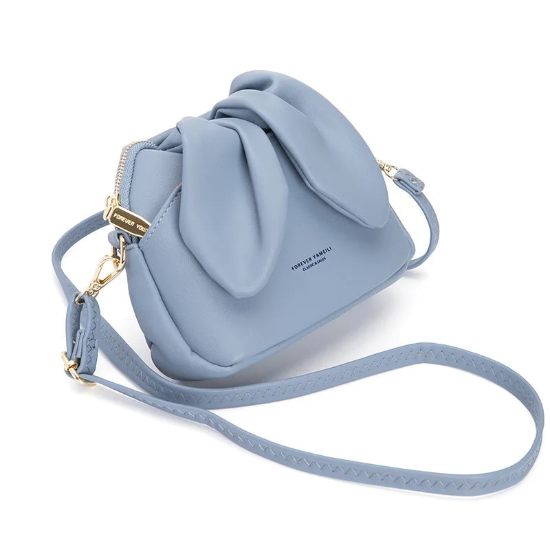 Women's Mini Bucket Bag Rabbit Ear Shoulder Bag