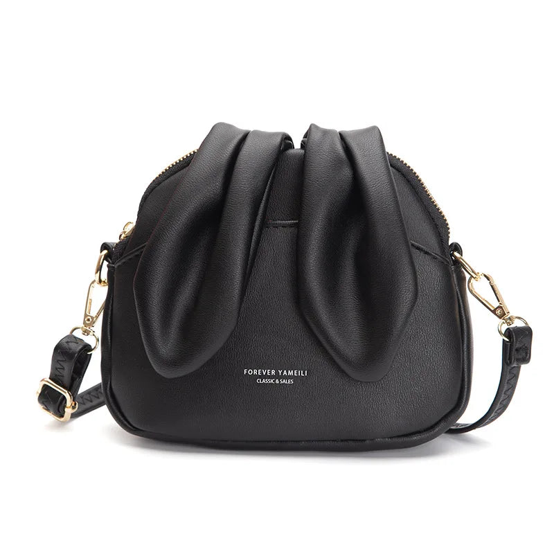 Women's Mini Bucket Bag Rabbit Ear Shoulder Bag
