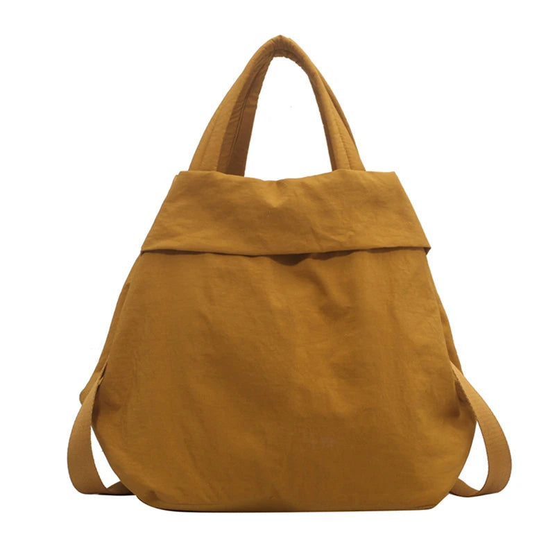 Nylon Shoulder Bag Women's Canvas Large Tote Solid Crossbody Bag