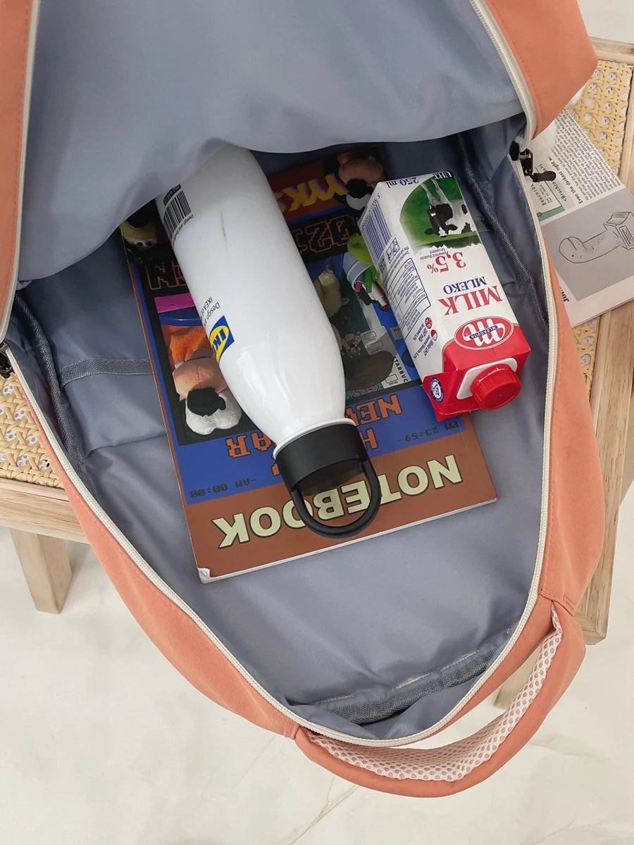 Nylon Vintage Backpack Laptop Girl Travel Bag Female College Student Backpack