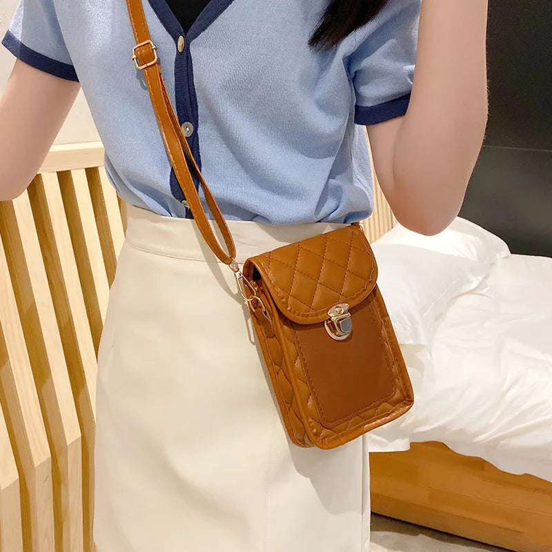 Retro Diamond Shoulder Messenger Bag for Women