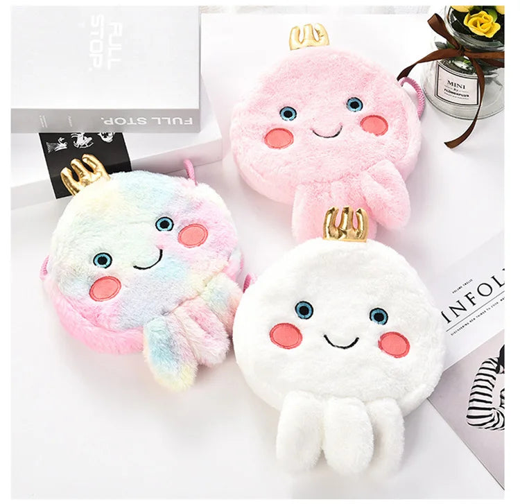 Octopus Messenger Bag Plush Wallet Mini Shoulder Bag