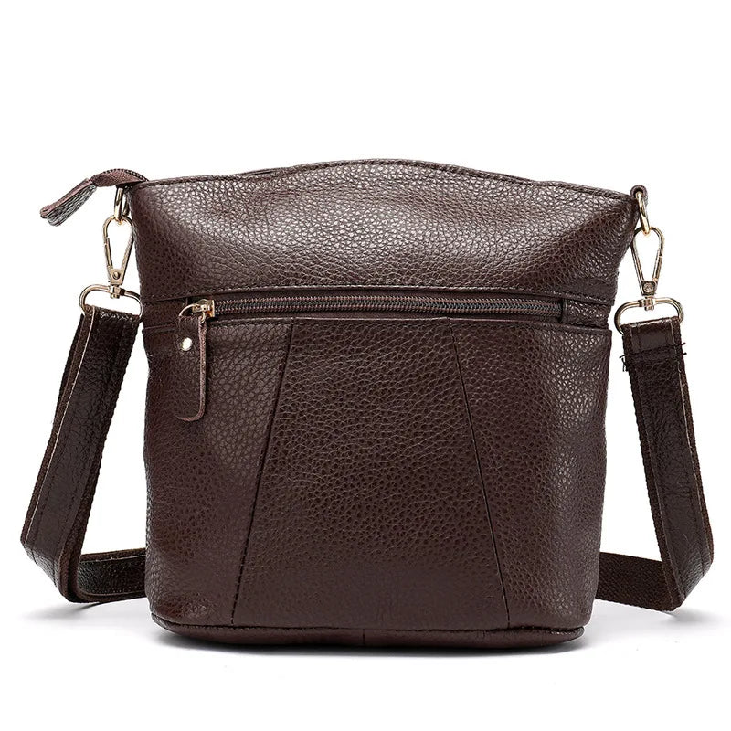 Women's Leather Shoulder Bag Purse Handbag with Packing Cubes