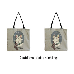 Funny Cartoon Dog Print Shopper Bag - Summer Tote Bag
