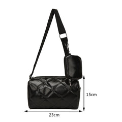 Women's PU Leather Shoulder Bag with Small Purse