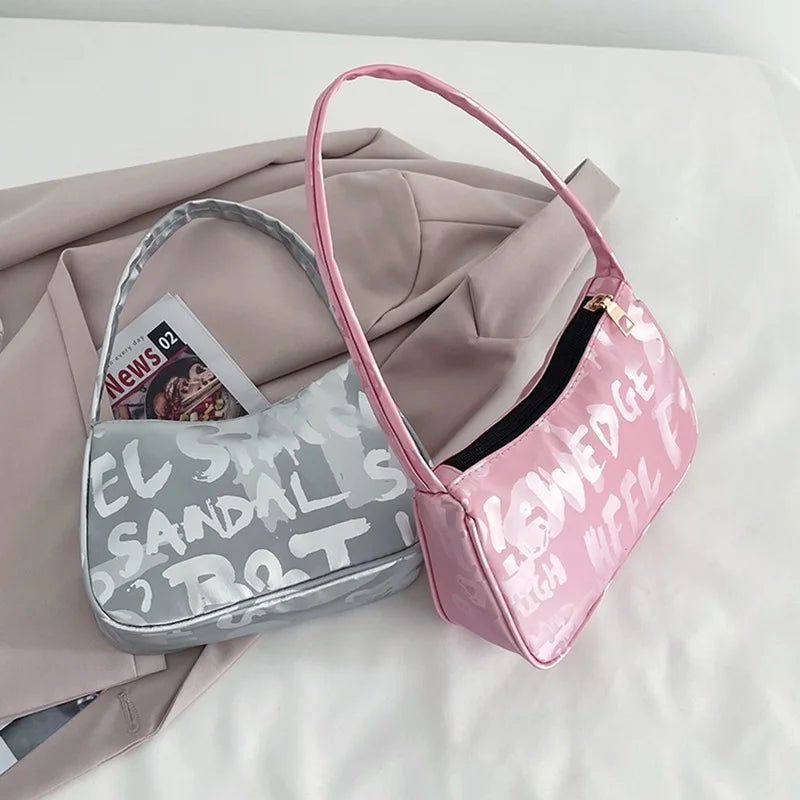 Casual Nylon Women Shoulder Bags Vintage Printing Female Shoulder Bags