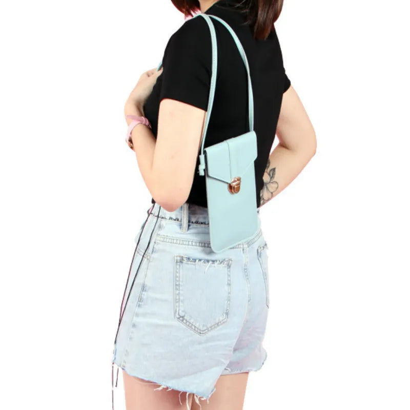 Women's Touch Screen Cell Phone Purse Shoulder Bag with Shoulder Strap