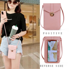 Women's Touch Screen Cell Phone Purse Shoulder Bag with Shoulder Strap