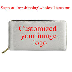 Hawaii Flower Shark Women's Wallet Polynesian Pattern PU Leather