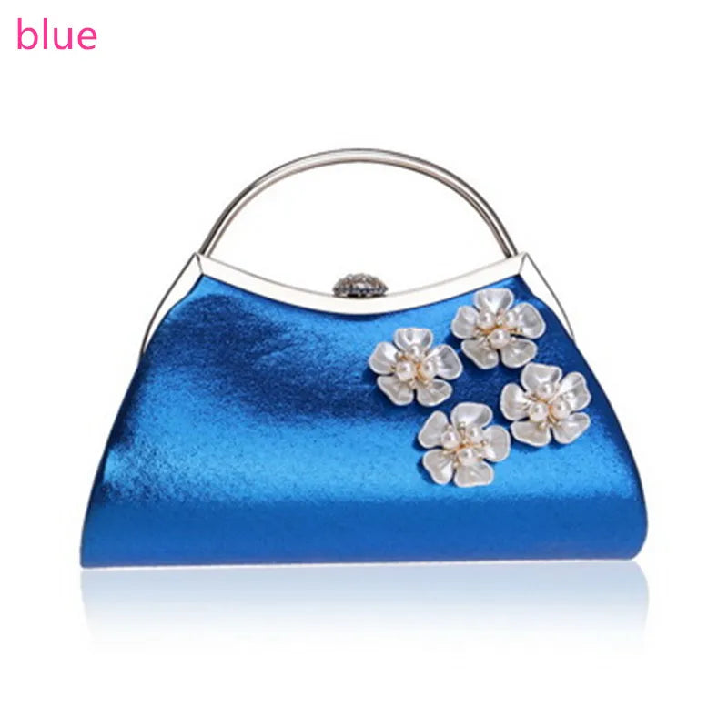 Ladies Wedding Candy Diamonds Chain Shoulder Bag Flower Evening Bags