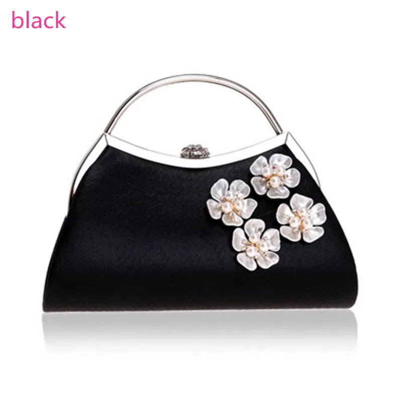 Ladies Wedding Candy Diamonds Chain Shoulder Bag Flower Evening Bags