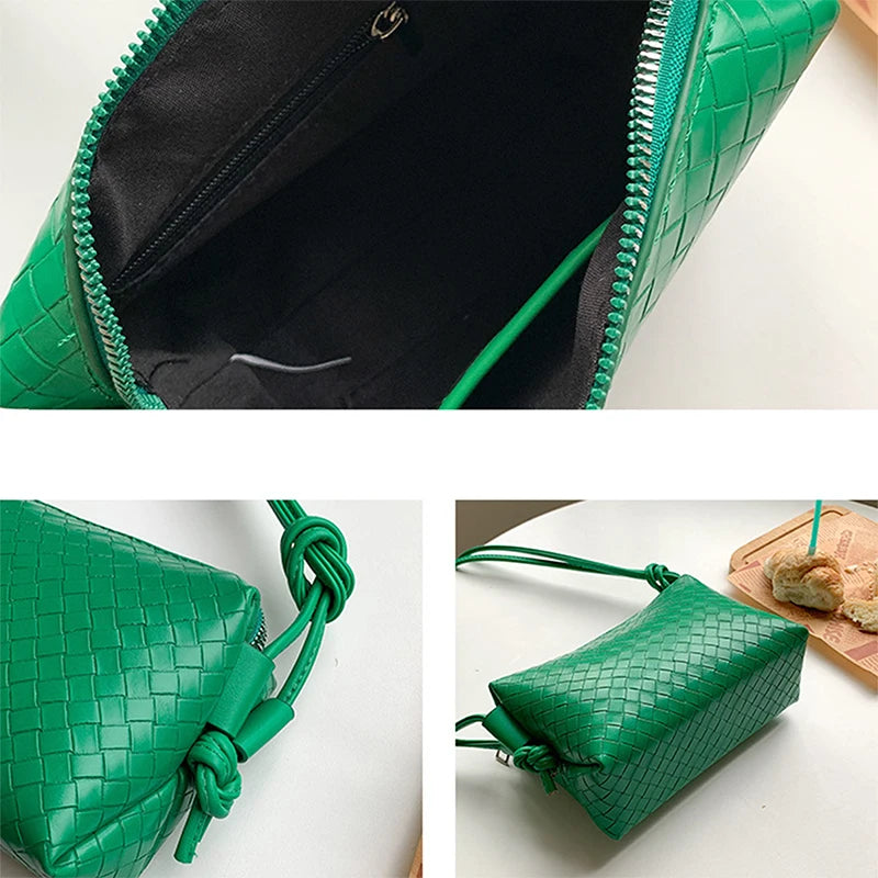 Women's Diamond Plaid Shoulder Bag Adjustable Strap Zip Crossbody