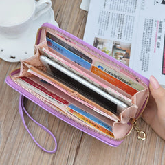 Large Capacity Zipper Purse Hand Wallet PU Leather Female Long Wallet