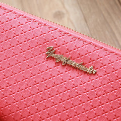 Large Capacity Zipper Purse PU Leather Hand Wallet for Women