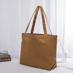 Ladies Canvas Shoulder Bag Japanese Solid Large-Capacity Handbag
