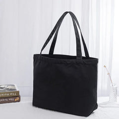 Ladies Canvas Shoulder Bag Japanese Solid Large-Capacity Handbag