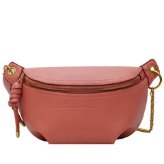 Ladsoul All-match High Shoulder Wild Chest Crossbody Bag Women Waist Packs Leath