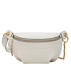 Ladsoul All-match High Shoulder Wild Chest Crossbody Bag Women Waist Packs Leath