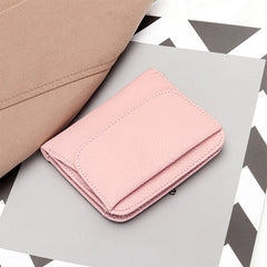 Lady Coin Purse Leather Wallet Women's Japanese Folding Leather Pocket