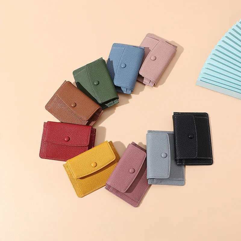 Lady Purse Short Wallet Leather Purse Ladies Card Bag Clutch Female Purse
