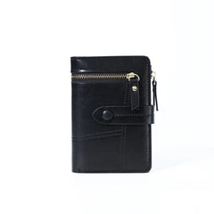 Women's Short Zipper Wallet PU Coin Purse Card Holder