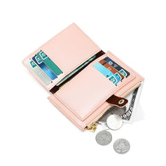 Lady Short Wallet PU Leather Clutch Bags Card Holder