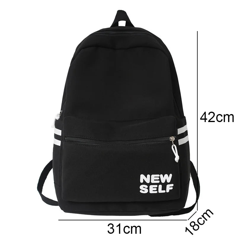 Lady Nylon Laptop Teen College Backpack Women School Bag