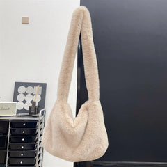 Lady Winter Hot Pink Faux Fur Shoulder Bag