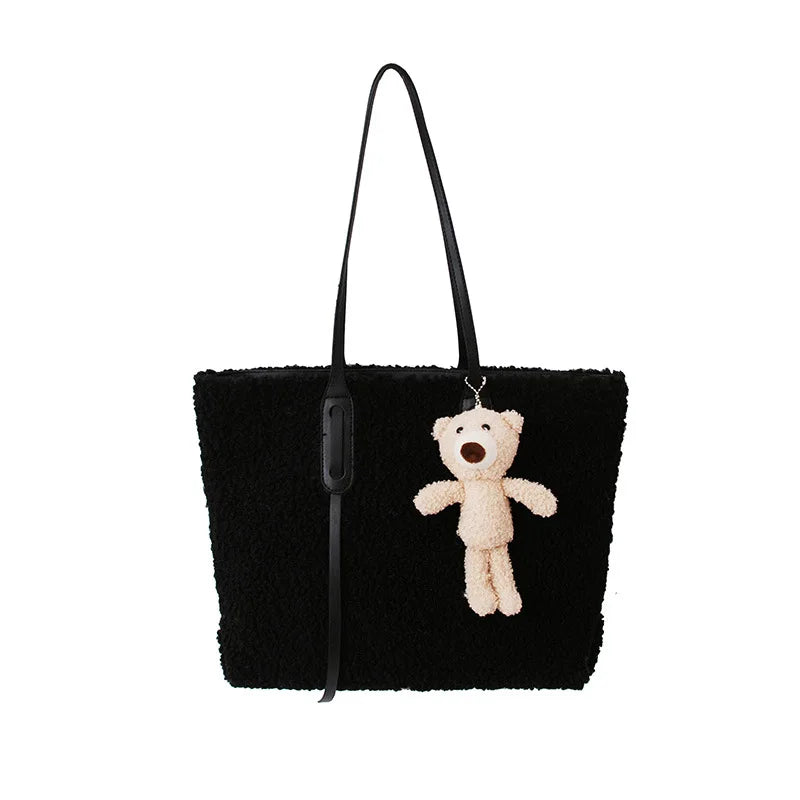 Soft Bear Plush Handbag Large Capacity Shoulder Bag Women's Bag