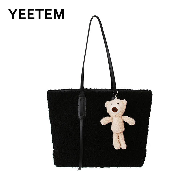 Soft Bear Plush Handbag Large Capacity Shoulder Bag Women's Bag