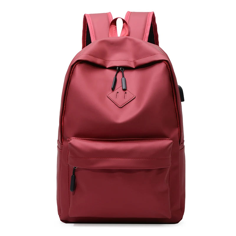College Laptop Backpack USB Charging Port Waterproof School Bags