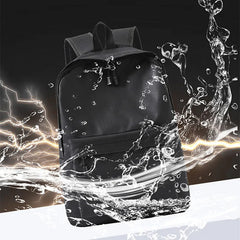 Men's Vintage PU Laptop Backpack Travel Rucksack Schoolbag