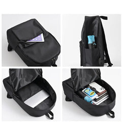 Men's Vintage PU Laptop Backpack Travel Rucksack Schoolbag