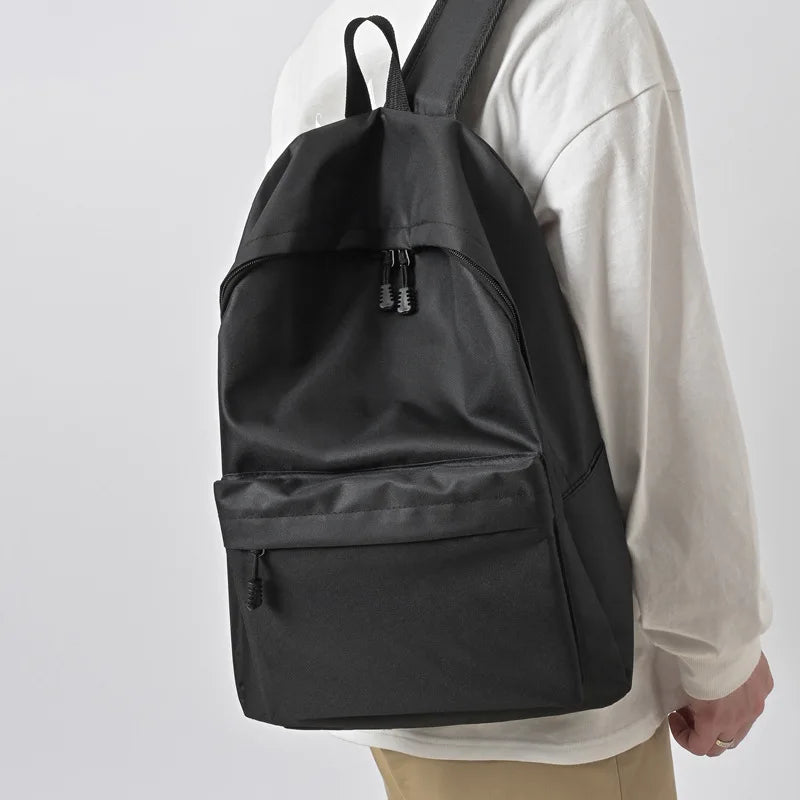 Men's Vintage PU Laptop Backpack Travel Rucksack Schoolbag