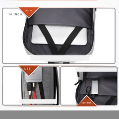 Men's Laptop Backpack Waterproof USB Charging Business Travel Bag