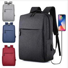 Men's Laptop Backpack with Raincoat and USB Charging