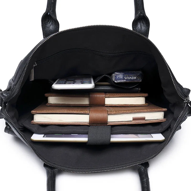 15.6 inch Laptop Bag Sleeve Case Men Handbag PU Leather Briefcase